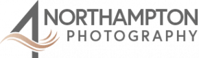 Logo for Northampton Photography, featuring a stylized number 4 with beige flowing lines, and "NORTHAMPTON PHOTOGRAPHY" in bold uppercase gray letters to the right.